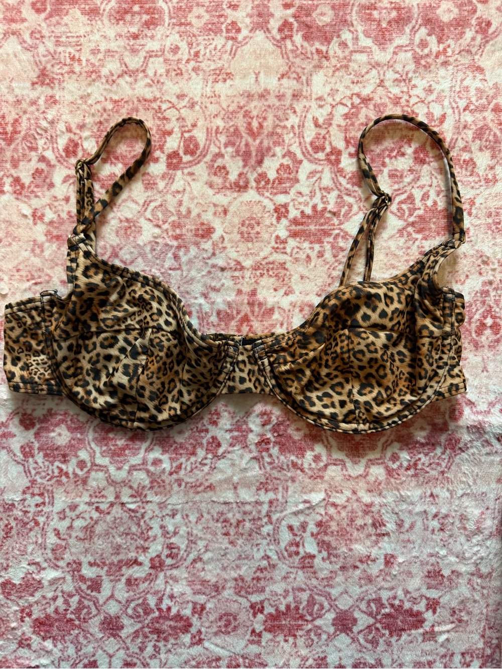 Windsor Leopard Print Bikini Top - Brown Black